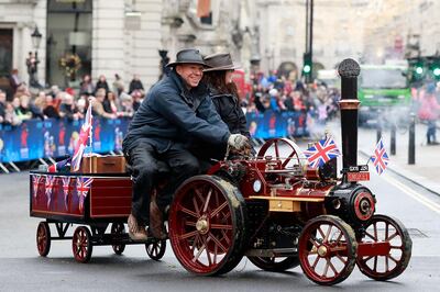 LONDON, ENGLAND - JANUARY 01:  The annual New Year's Day Parade on January 1, 2017 in London, England.  (Photo by John Phillips/John Phillips/Getty Images)