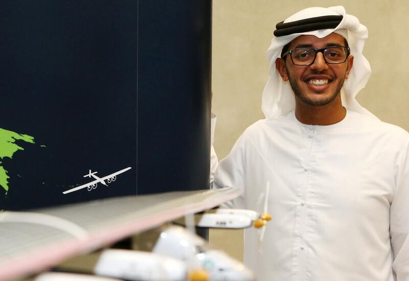 Hasan Al Redaini, communications officer for Mubadala, has travelled across the world with the Solar Impulse 2 team. Christopher Pike / The National