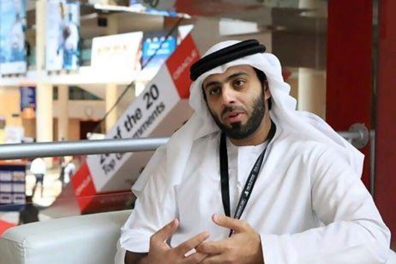 DUBAI - 11OCT2011 - Malek Sultan al Malek, Managing Director, Dubai Internet City and Dubai Outsource zone at DIC pavillion at Gitex 2011 at Trade Centre in Dubai. Ravindranath K / The National