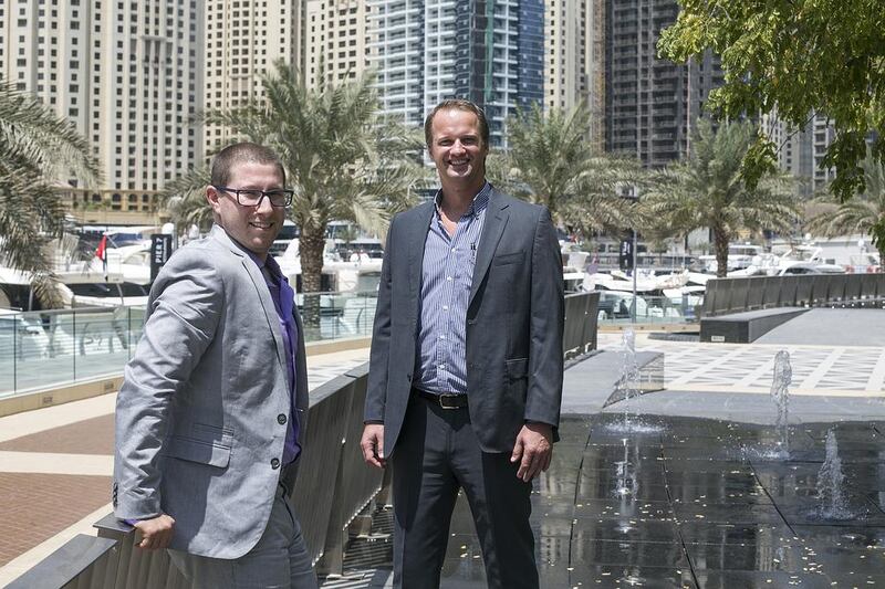 Mike Singer, executive brand manager, and Jeremy Pinnington, founding member, OpenEye Security & Installations. The Dubai company is certified by Dubai Police to distribute and install dash cams. Abu Dhabi, United Arab Emirates. Mona Al Marzooqi/ The National 