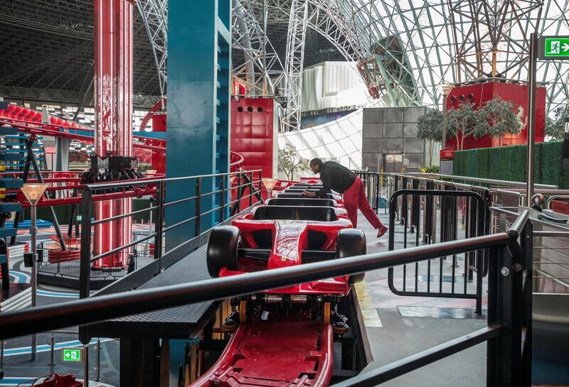 Abu Dhabi, United Arab Emirates- Formula Rossa junior at the Ferrari World Abu Dhabi's Family Zone.  Leslie Pableo for The National