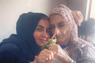 Nuha Ibreeq with her grandmother, Zahie El Baytam, who recovered from Covid-19 after being in a coma. Nuha Ibreeq