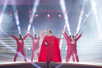 ABU DHABI, UNITED ARAB EMIRATES - March 21, 2019: Performers participate in the closing ceremony of the Special Olympics World Games Abu Dhabi 2019, at Zayed Sports City. 
( Ryan Carter for the Ministry of Presidential Affairs )
---