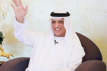 Sheikh Saud bin Saqr Al Qasimi greets school pupils during a video call. Courtesy RAK Media Office