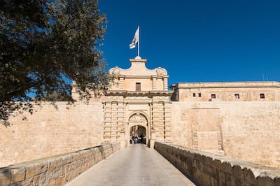 Entry to old fortified city of Mdina, Malta. Getty Images