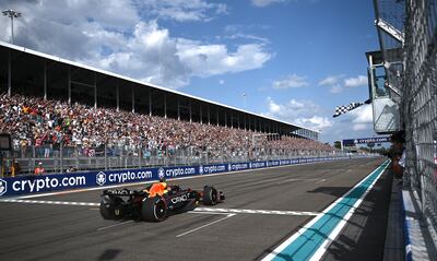 Max Verstappen of Red Bull Racing wins the 2022 Grand Prix of Miami. EPA