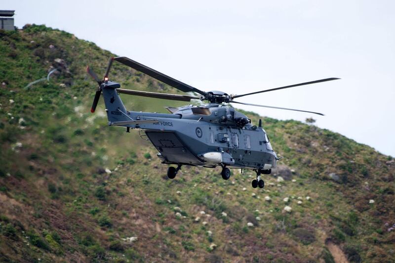 The couple were ferried in aboard a New Zealand Air Force NH90 helicopter. AFP