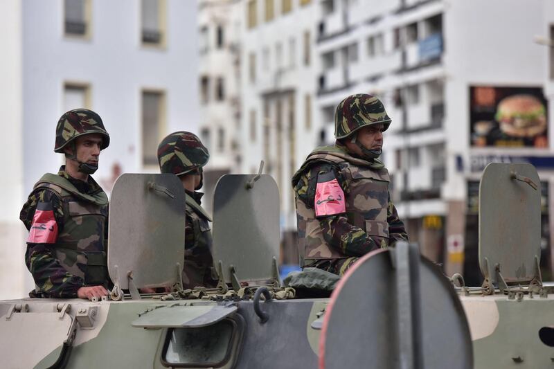Moroccan armed forces in Rabat, Morocco.  EPA