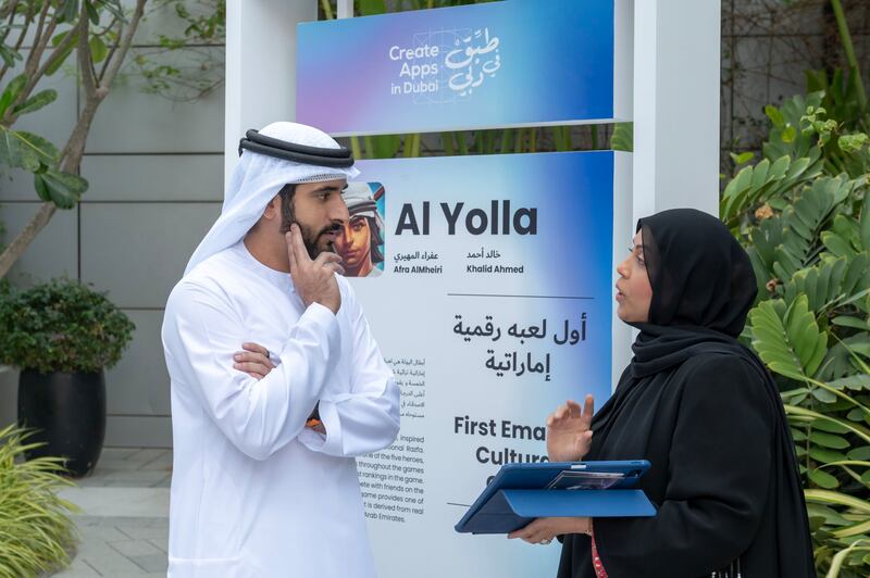 Sheikh Hamdan bin Mohammed, Crown Prince of Dubai, launched ‘Create Apps in Dubai’ initiative on Wednesday. Photo: Dubai Media Office