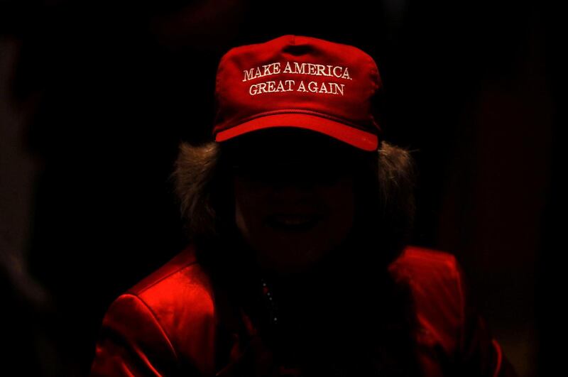 A supporter of Trump and Republican senate candidate Mike Braun attends the election night party in Indianapolis, Indiana. Reuters