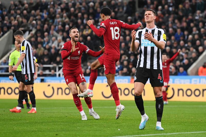 Jordan Henderson – 7. The Liverpool captain once again showed his composure and calmness on the ball. Sat deep next to Fabinho to help break up Newcastle’s attacks.  Getty Images