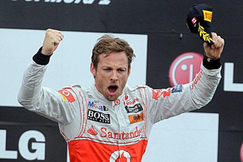 Button deserved every part of the celebration after winning in Montreal.