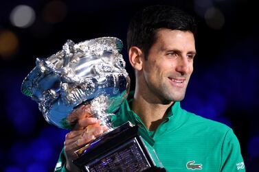 Novak Djokovic beat Dominic Thiem to win a record-enxtending eighth Australian Open title earlier thus year. Getty
