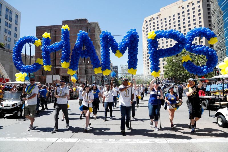 Golden State Warriors fans enjoy their third championship success  in the previous four years. John G. Mabanglo / EPA
