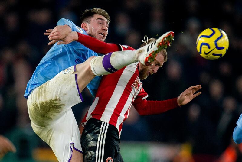 Manchester City's Aymeric Laporte in action. EPA