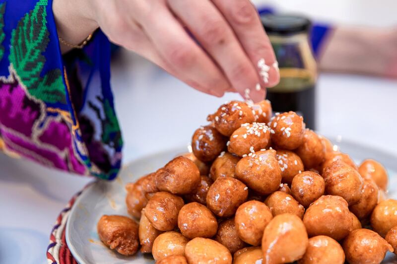 Abu Dhabi, United Arab Emirates, April 7, 2021.
Ramadan Recipes.  
Luqamat (sweet dumplings)
Victor Besa/The National
Section:  AC
Reporter:
