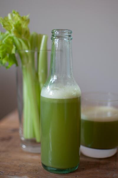 Celery juice has been one of the year's newest trends, celebrated for its nutritious content. Photo: Scott Price