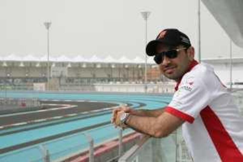 Abu Dhabi, 5th March 2010.  Saif Al Assad who owns a racing team, at the Yas Hotel.  (Jeffrey E Biteng / The National)  Editor's Note;  Saif could not stand the daylight brightness.  He is always squinting every time I take the shot.