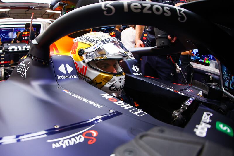 Red Bull's Max Verstappen will start from eighth in Singapore after cutting short his qualifying lap. Getty