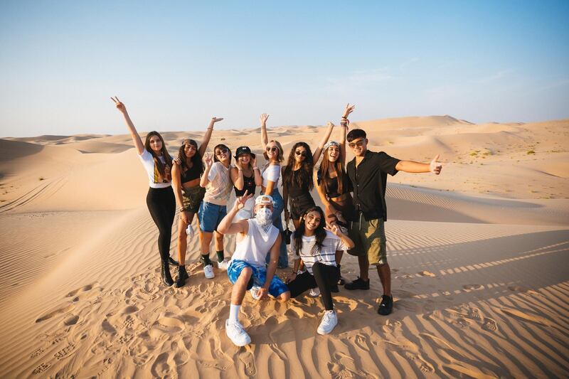 Now United have spent two weeks in Abu Dhabi as they shoot a new music video. Courtesy Now United 