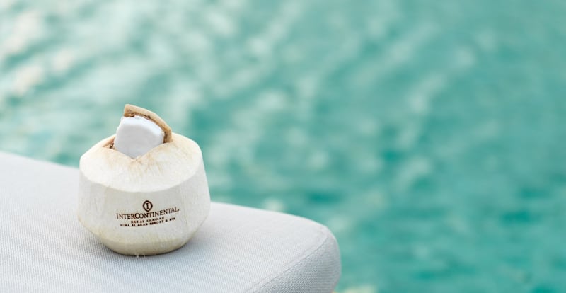 Fresh coconuts will be served by the pool at InterContinental Ras Al Khaimah.