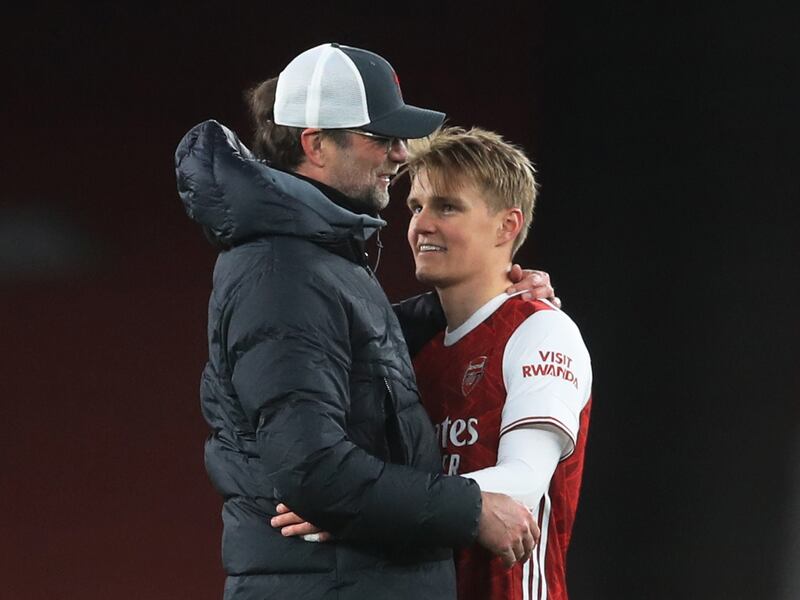 Martin Odegaard - 4: Started energetically but drifted out of the game. The Norwegian caused no problems for Liverpool's inexperienced central defenders. Reuters