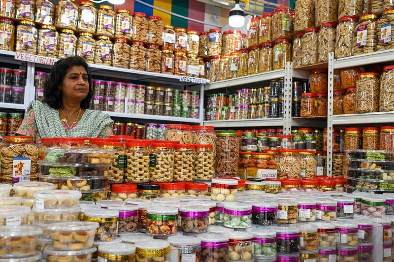 Cookies on sale in Little India district, Singapore. AFP