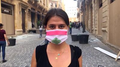 Lisa Hammoud, 20, protester. Bassam ZaaZaa for The National 