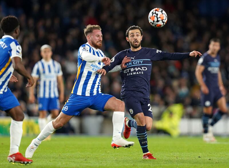 Centre midfield: Bernardo Silva (Manchester City) – Continued his remarkable run of form as he and Phil Foden flourished to eviscerate Brighton in a 4-1 win. AP