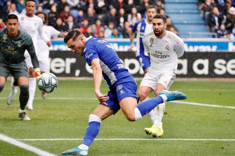Alaves' Lucas Perez scored his side's equaliser in a 2-1 defeat to Real Madrid. EPA