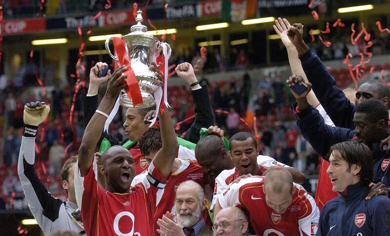 Central midfieldider Patrick Vieira made 307 league appearances for Arsenal and won three Prem titles.  AP
