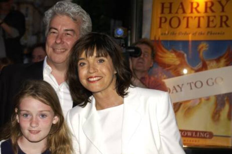 LONDON - JUNE 20:  Author Ken Follett and his family arrive at the launch party for the release of the "Harry Potter and the Order of the Phoenix" book, the fifth in the Harry Potter series June 20, 2003 at the Piccadilly Circus branch of Waterstones book shop in London. (Photo by Bruno Vincent/Getty Images)