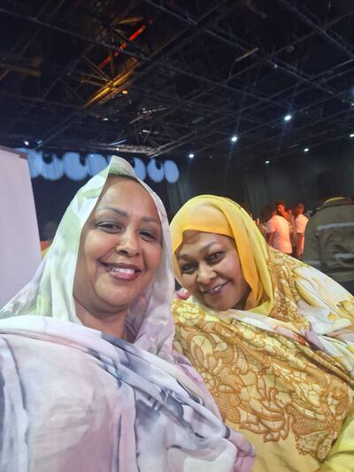 Sarah Al Ameen, left, attended the Sudan in the Heart of the UAE festival alongside Ghada Maamoun. Photo: Sarah Al Ameen