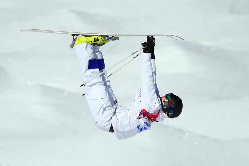 Jussi Penttala of Finland practices during the Men's and Ladies Moguls official training session ahead of the the Sochi 2014 Winter Olympics at Rosa Khutor Extreme Park on Friday. Cameron Spencer / Getty Images 