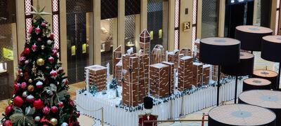 H Dubai has created an eight-metre long Sheikh Zayed Road from gingerbread and chocolate. H Dubai