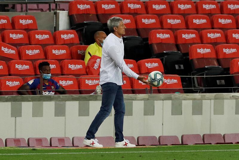 Barcelona manager Quique Setien will now be under tremendous pressure. Reuters