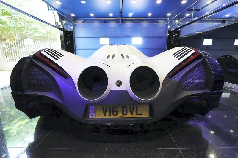 DUBAI , UNITED ARAB EMIRATES , November 15  – 2018 :- View of the Devel Sixteen supercar at the home of Majid Al Attar on Al Wasl  road in Dubai. ( Pawan Singh / The National ) For Motoring. Story by Adam