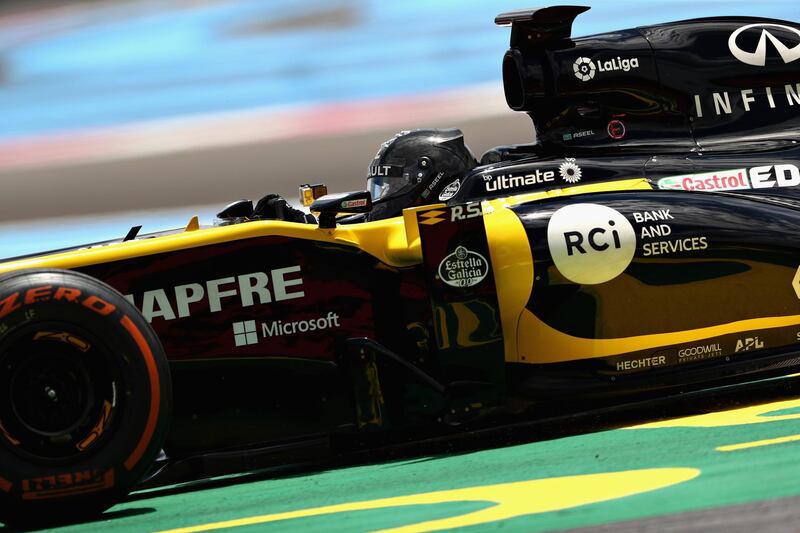 Aseel Al Hamad of Saudi Arabia poses drove the 2012 Renault F1 car before the French Grand Prix at Circuit Paul Ricard in Le Castellet. Dan Istitene / Getty Images