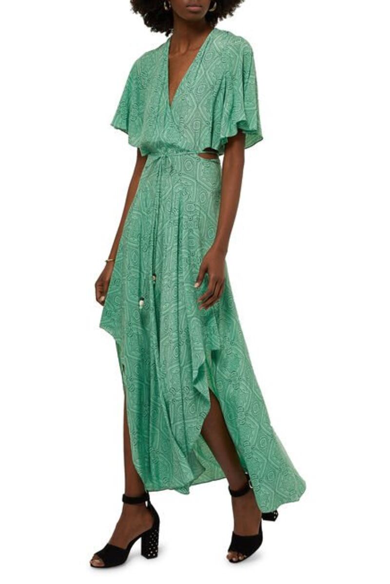 Casual or beach wedding: Printed dress, Dh1,760, Maje, at Bloomingdales. Photo: Bloomingdales