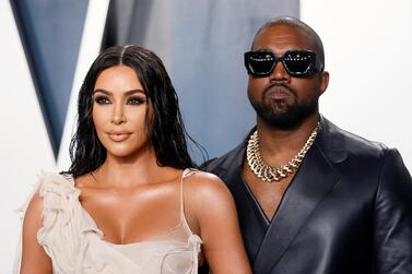 FILE PHOTO: Kim Kardashian and Kanye West attend the Vanity Fair Oscar party in Beverly Hills during the 92nd Academy Awards, in Los Angeles, California, U.S., February 9, 2020. REUTERS/Danny Moloshok/File Photo