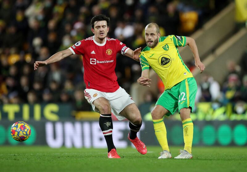 Harry Maguire – 6. Did well to get his head to a Sancho cross just before half time. Turned by Placheta at start of second half as Norwich went aggressive against United and stopped the pressing game seen against Palace. Outjumped by Kabak for Norwich’s closest effort on goal. PA