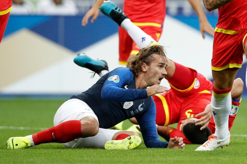 France's Antoine Griezmann in action during the Euro 2020 qualifier against Andorra in Saint-Denis, near Paris, France. EPA