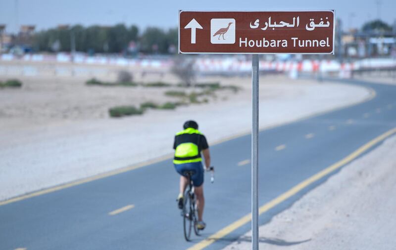 The cycling underpass near the Last Exit roundabout in Dubai will be now known as Houbara Tunnel.  Courtesy: Dubai Media Office