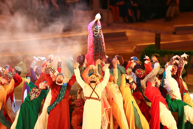 Artists perform during the opening ceremony of Expo 2020 Dubai on Thursday. Photo: Reuters