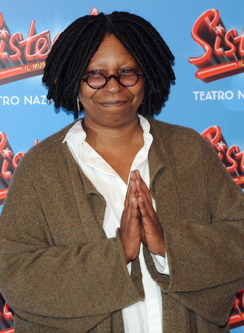 epa05013648 (FILE) The file picture dated 27 October 2011 shows US actress Whoopi Goldberg during the presentation of the musical 'Sister Act' in Milan, Italy. Whoopi Goldberg turns 60 on 13 November 2015.  EPA/DANIEL DAL ZENNARO