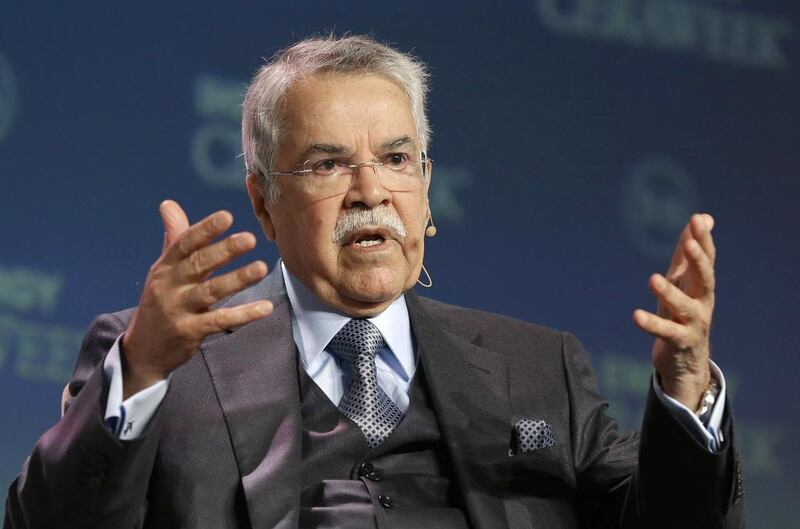 Saudi Arabia’s minister of petroleum & mineral resources Ali Al Naimi speaks at the annual IHS CERAWeek global energy conference in Houston. Pat Sullivan / AP Photo