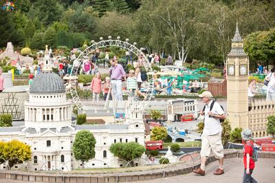 Miniland London at LEGOLAND Windsor Resort with family. Courtesy Legoland Windsor Resort