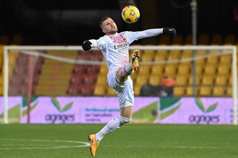 Milan's Croatian forward Ante Rebic. AFP