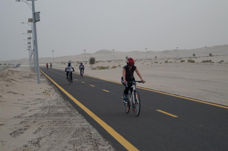 A dedicated cycle track outside Abu Dhabi allows athletes to train in safety. Photo: Courtesy Al Wathba Cycle Challenge