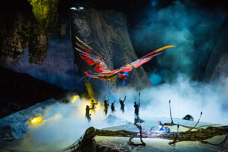Toruk - The First Flight is inspired by the film Avatar and depicts events 3,000 years before James Cameron's masterpiece